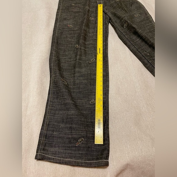 Lacoste oversized jeans black denim with crocodiles size 34x38 - Picture 14 of 16